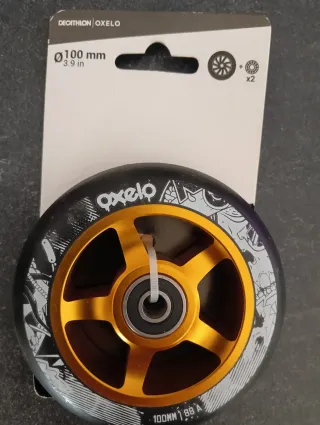 2 Ruedas Patinete 100mm Oxelo (Nuevas)