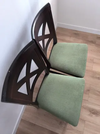 4 Sillas Comedor Madera Maciza Tapizadas