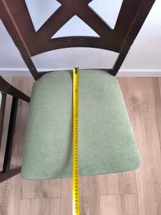 4 Sillas Comedor Madera Maciza Tapizadas