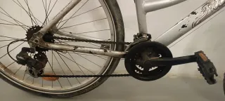 Bicicleta de montaña plateada Rebajada