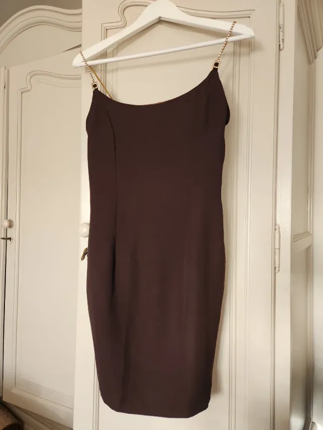 Vestido fiesta Hermes Govantes marrón