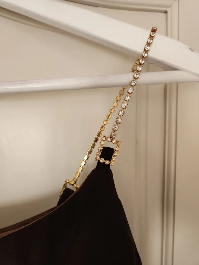 Vestido fiesta Hermes Govantes marrón