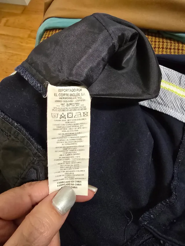 Pantalón chino negro mujer