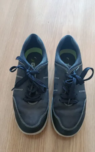 Zapatos y botas niño azul marino de piel