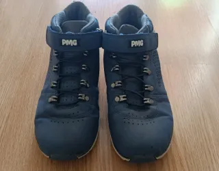 Zapatos y botas niño azul marino de piel