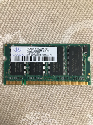 RAM Portatile 256MB DDR 266Mhz CL 2.5
