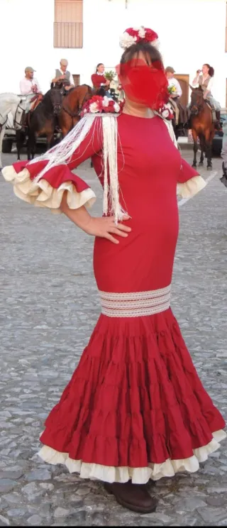Traje de flamenca rojo