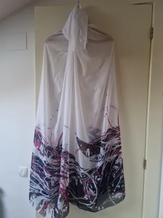 Pareo blanco estampado morado