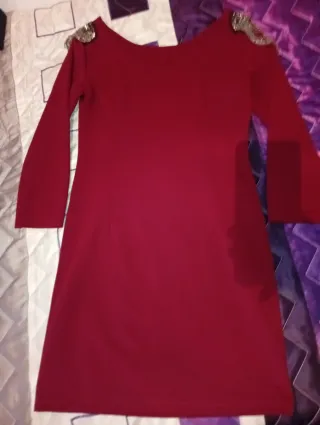 SOLO ENVÍOS. Vestido elegante mujer, color granate