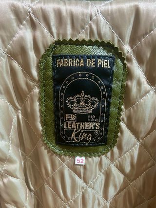 Chaqueta Cuero Ovino Auténtico Verde
