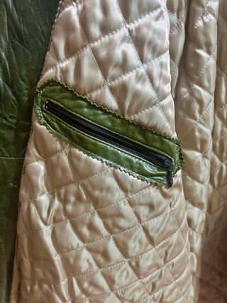 Chaqueta Cuero Ovino Auténtico Verde