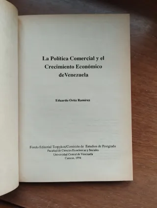 Política comercial y crecimiento Venezuela 1.994