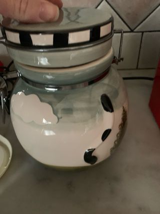 Barattolo decorativo a forma di mucca