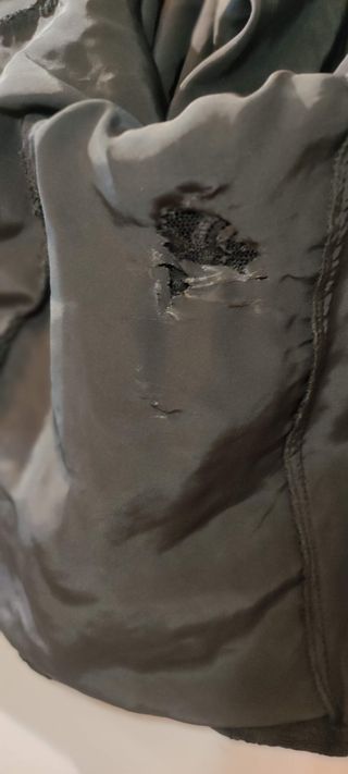 Vestido largo de encaje negro