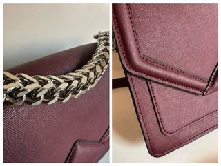 Bolso Karl Lagerfeld Piel vino/ Plata