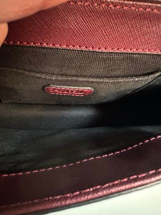 Bolso Karl Lagerfeld Piel vino/ Plata