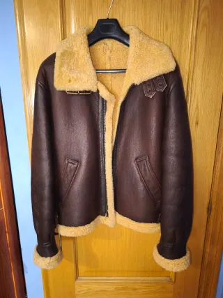 Cazadora Pell Xavier Hombre Marrón Talla L