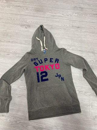 Sudadera Superdry Tokyo 12 JPN Gris Rosa