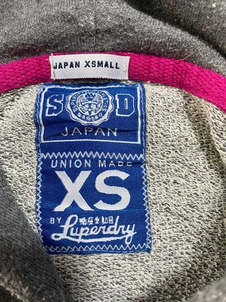 Sudadera Superdry Tokyo 12 JPN Gris Rosa
