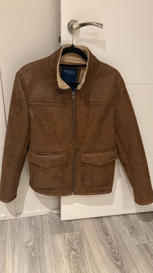 Cazadora efecto ante con borreguito Springfield