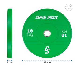Discos Olímpicos Capital Sports 10kg Verdes