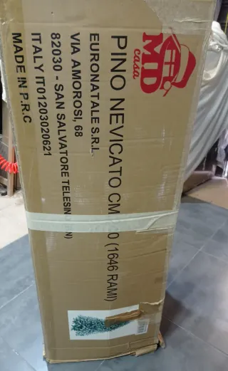 Albero di Natale innevato 240 cm