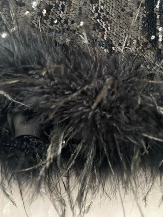 Vestido lentejuelas negro fiesta