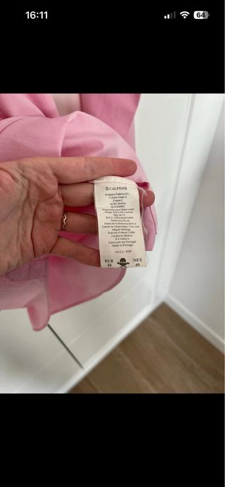 Camisa Scalpers Rosa Talla 40