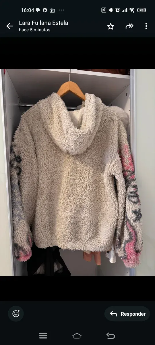 Campera borreguito diseño artístico