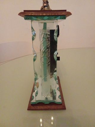 Orologio da tavolo in vetro e metallo Non funziona