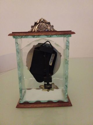 Orologio da tavolo in vetro e metallo Non funziona