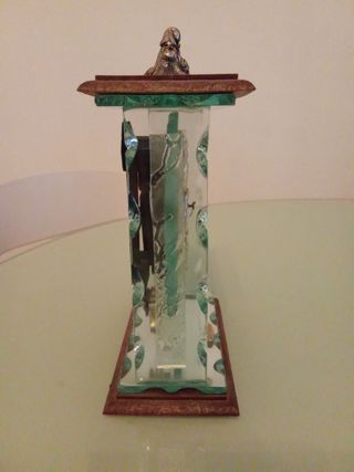 Orologio da tavolo in vetro e metallo Non funziona