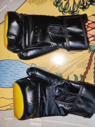 Guantes Boxeo Niño Negro Llamas