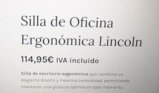 Silla de Oficina Ergonómica Lincoln