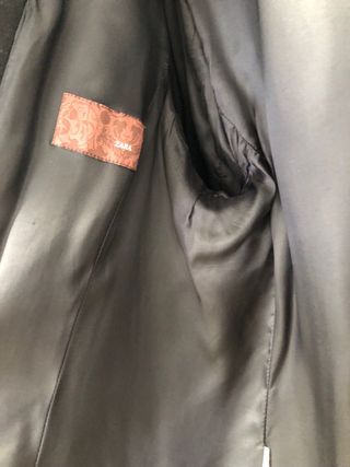 Abrigo largo Zara negro hombre