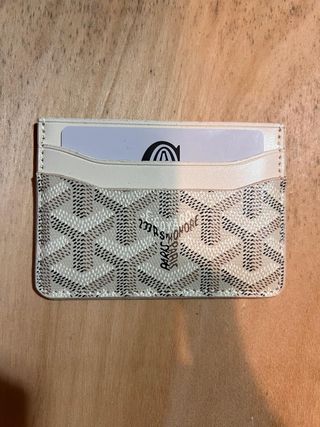 Portacarte Goyard Beige/Bianco