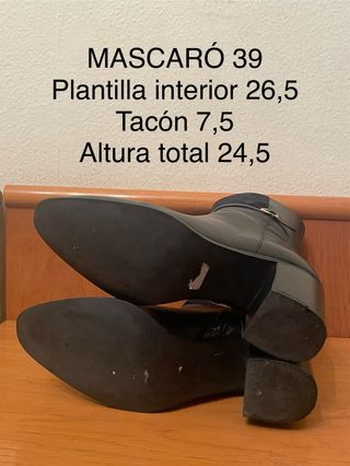 JAIME MASCARÓ - Botines negros tacón 39