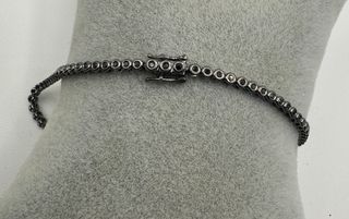 Pulsera Oro 18k Diamantes Negros