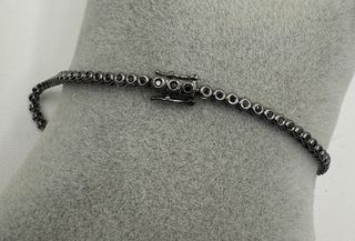 Pulsera Oro 18k Diamantes Negros