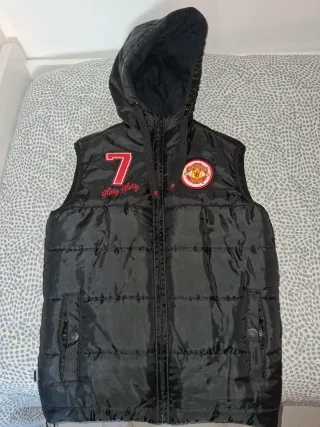 Gilet nero con cappuccio Manchester United