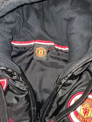 Gilet nero con cappuccio Manchester United
