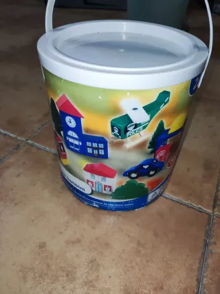 Cubo Ciudad de Madera para Niños