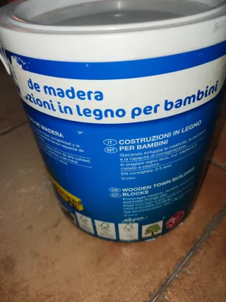 Cubo Ciudad de Madera para Niños