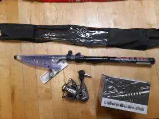 Caña de pescar Camor Flash 360 y carrete