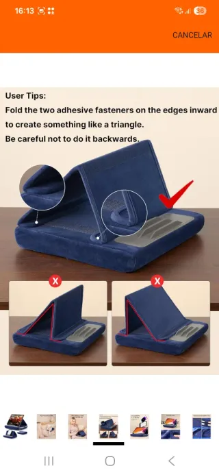 Soporte almohada para tablet y e-reader nuevo prec