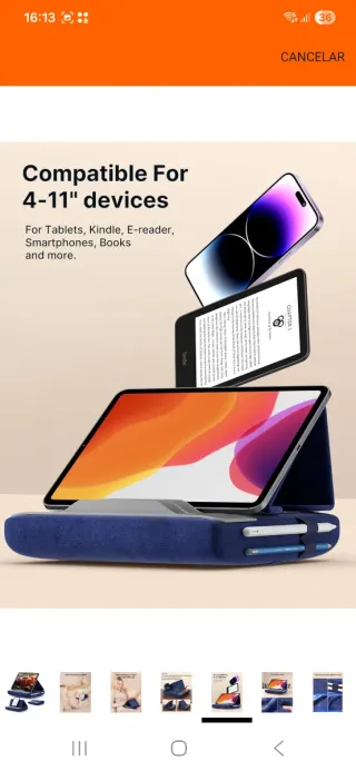 Soporte almohada para tablet y e-reader nuevo prec