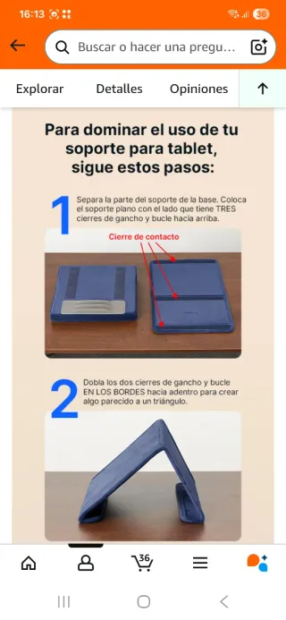 Soporte almohada para tablet y e-reader nuevo prec