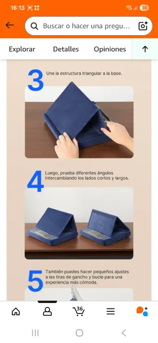 Soporte almohada para tablet y e-reader nuevo prec