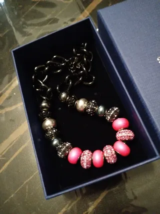 Collana Swarovski Nera e Rosa