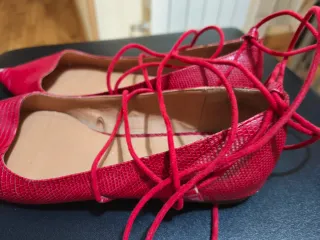 Bailarinas Zara mujer rojas talla 39